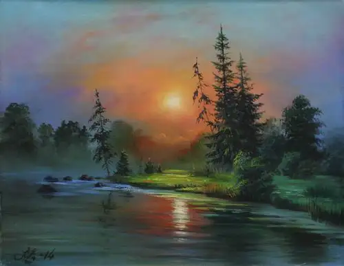 米哈伊尔.穆哈 《清晨》 伯爵夫人油画馆