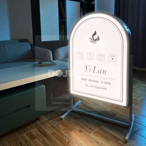 网红落地立式亚克力灯箱广告牌展示牌门头定制镂空灯箱发光字招牌