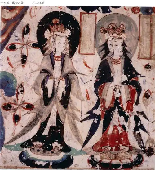 神游千年大美敦煌西魏285窟4北壁与东壁七佛组图秀骨清像褒衣博带的