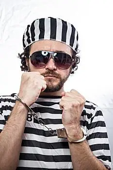 男人,犯人,监狱,装束,绝望,一个,头像,上方,白色背景