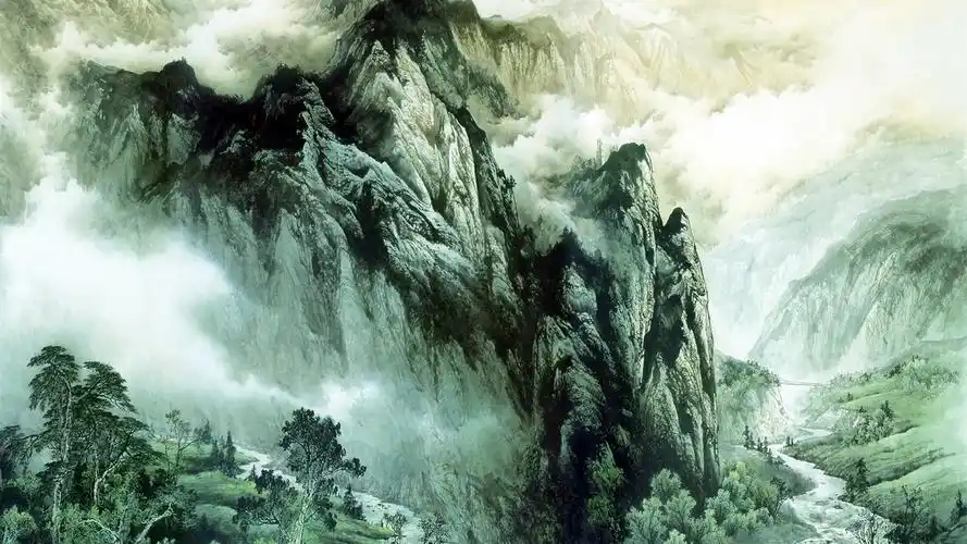 壁纸 中国水墨画 山山水水 1920x1200 hd 高清壁纸, 图片, 照片