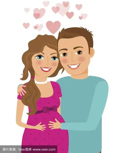 夫妇在爱.怀孕的女人和她的丈夫