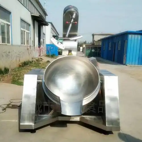 电磁加热海鲜酱炒锅全自动搅拌炒酱锅大型商用底料炒锅