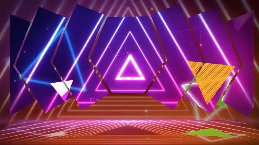 4k炫彩红蓝霓虹动感舞蹈背景线条舞台背景视频模板下载 - 觅知网