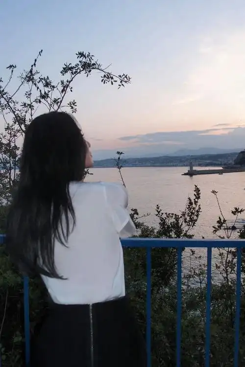 刘诗诗夕阳背影照##夕阳下的刘诗诗