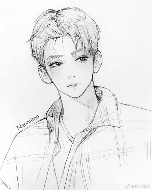 动漫人物头像手绘 7815 插画 漫画铅笔线稿(作品出自画师: nanni