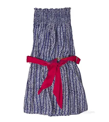 peacebird太平鸟 collection夏季新品抹胸系带连衣裙al1020027 蓝色 s