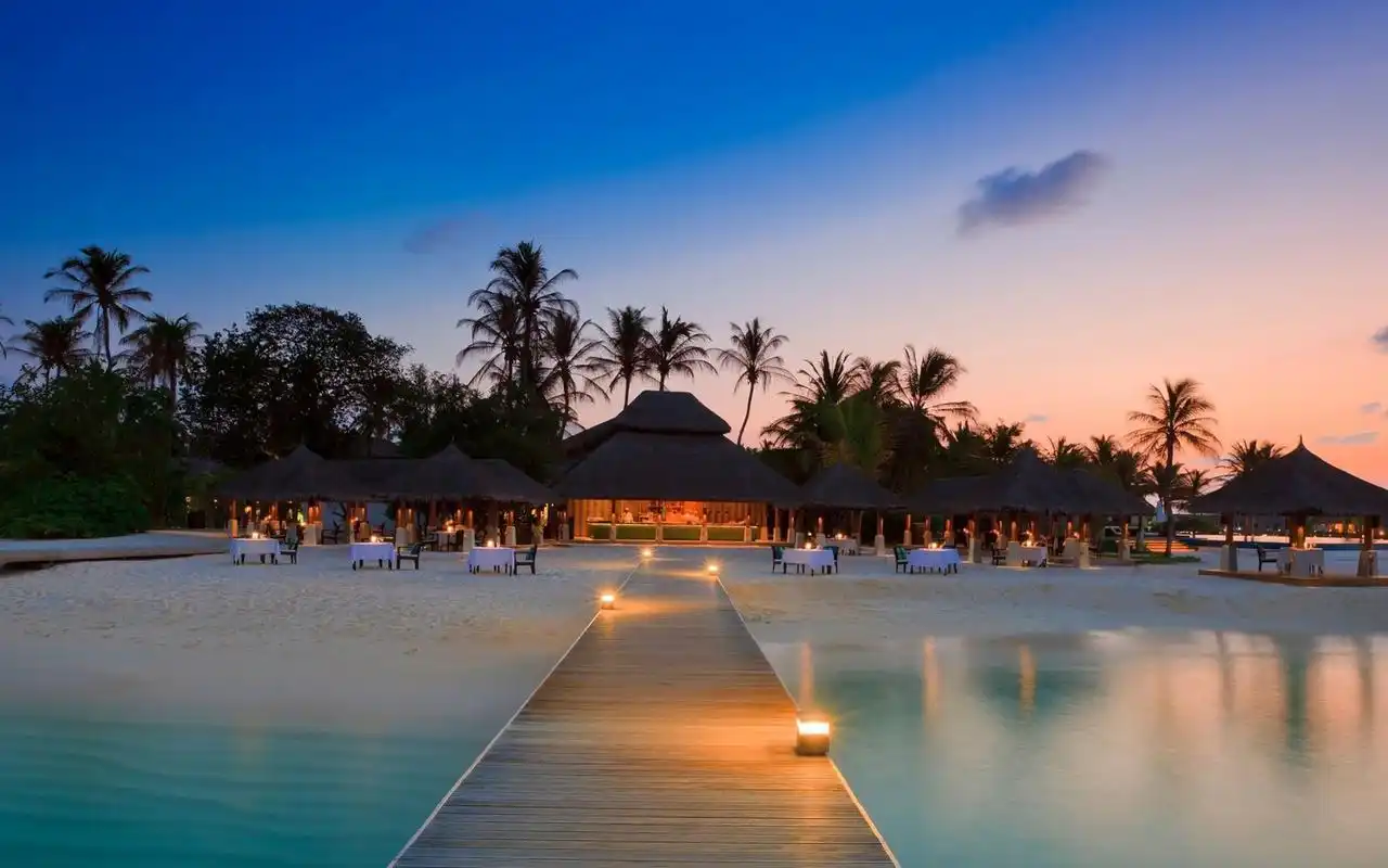 马尔代夫海滩高清桌面壁纸