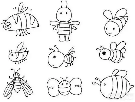 各种可爱小动物的多种画法幼儿简笔画蚂蚁图片简单塔克的儿童简笔画