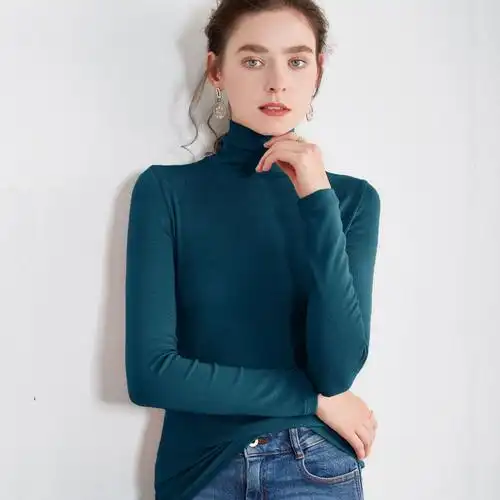 高领打底衫女秋冬2020年新款修身纯棉内搭长袖t恤