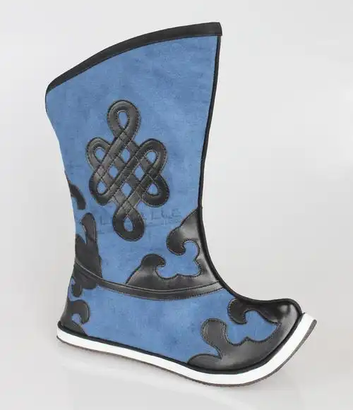 蒙古族皮靴子男士纯皮纯手工马靴子少数民族舞蹈服饰蒙古袍配饰