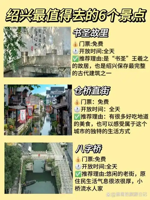 绍兴必去的景点排名