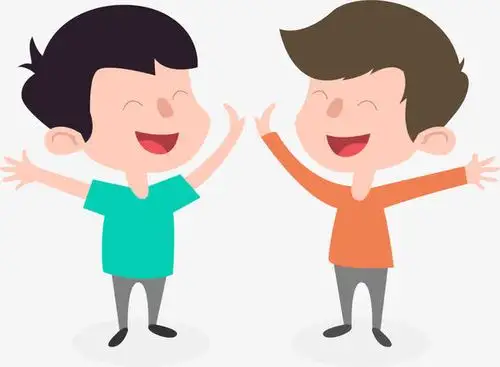 击掌的两个男孩