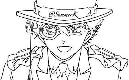 柯南简笔画柯南简笔画帅气