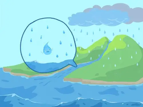 儿童插画绘本-水循环