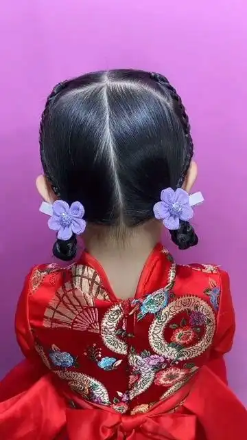 短发宝宝上幼儿园快速扎头发,一整天都不会乱#儿童编发