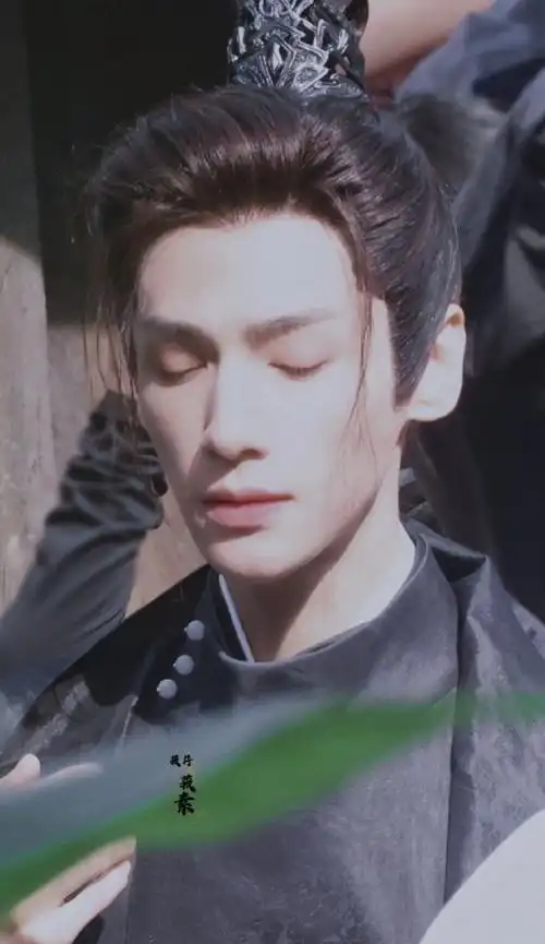 罗云熙颜心记墨色官服侧颜路透##罗云熙江心白侧颜