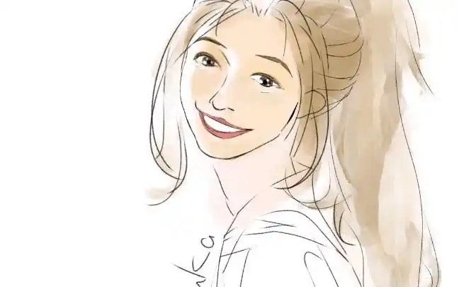 指绘练习/画个大笑的女生71