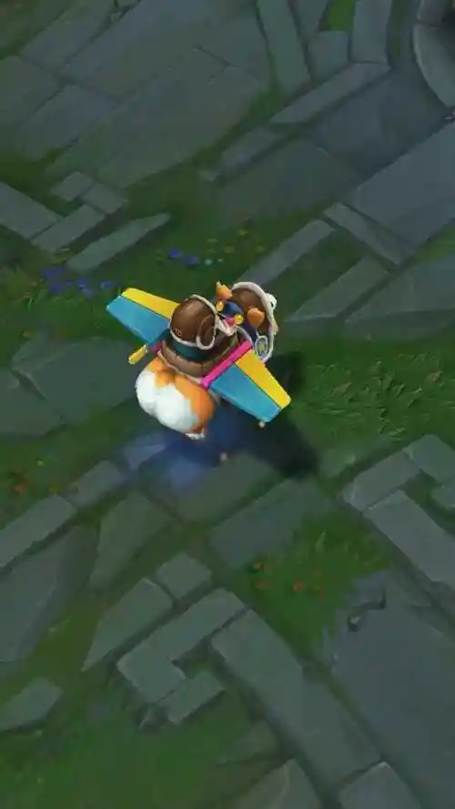 英雄联盟飞机新皮肤飞机柯基的小屁屁扭啊扭啊扭