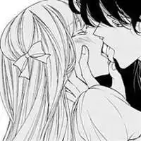 二次元男女cp接吻头像_微信头像图片大全