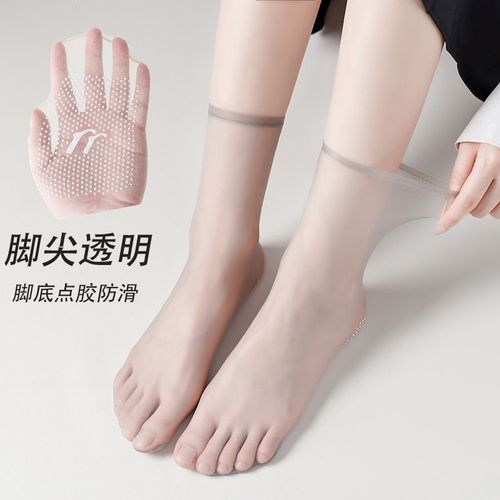 新款夏季防勾丝短袜水晶袜防滑脚尖透明耐磨无痕轻盈隐形袜丝袜