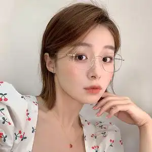 金丝边框眼镜复古方形平光镜小框近视眼镜女ins小脸可配度数素颜