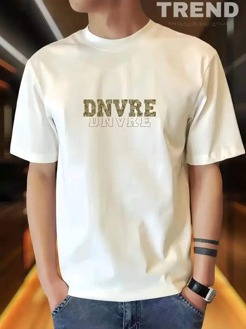 啄木鸟2024夏季纯棉男士短袖t恤潮流宽松圆领衣服打底衫全棉t半袖!