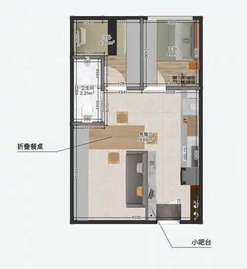 香港小户型,一房改两房