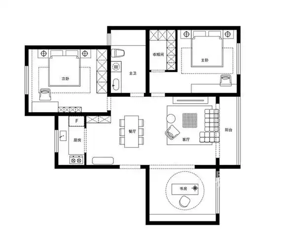 150平米平层-现代风格户型解析装修设计解析-东易日盛装饰集团官网