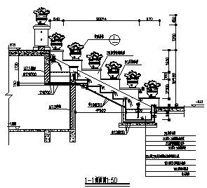 跌水设计某公园跌水景观大样设计cad图纸