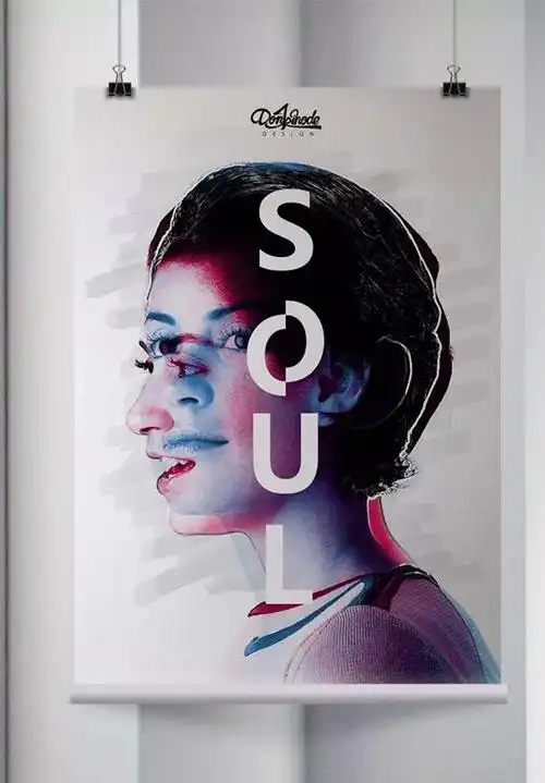 效果棒极了!巧用ps设计合成超酷炫的红蓝人像艺术意境海报!