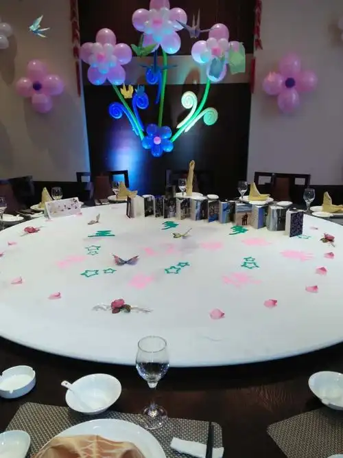 6号包厢王总女儿生日主题布置,成长的相册都显示了我们的用心