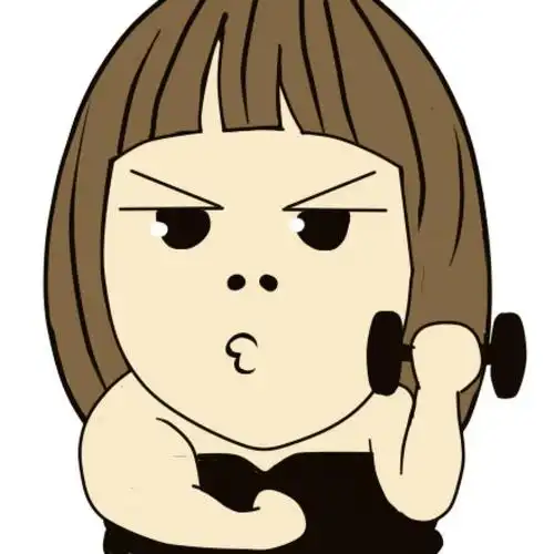 练哑铃的女汉子头像