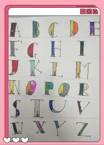 长沙县蓓蕾小学三年级"创意英文字母设计"大赛