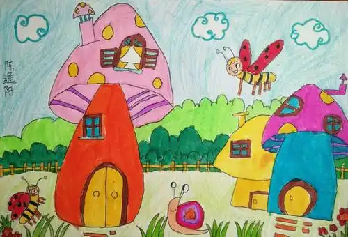 光华书画艺术工作室低年级(2)班学员绘画作品选展 写美篇 7-8岁儿童