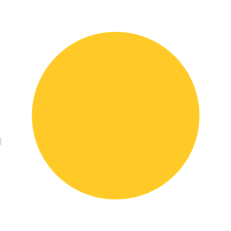 黄色圆形球体矢量图