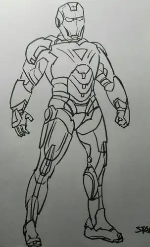 mk5钢铁侠全身简笔画教程