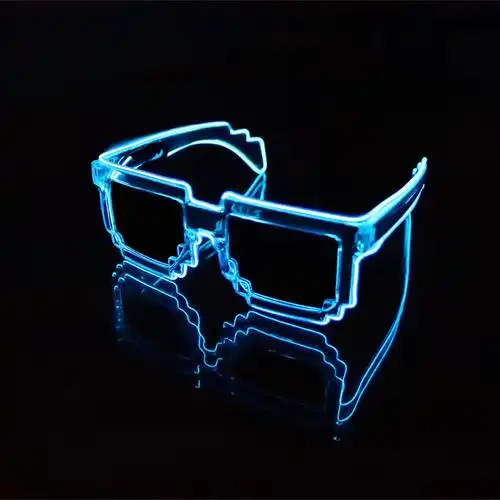 led科幻发光眼镜发光眼镜装备无线墨镜荧光酒吧道具激光dj酒店