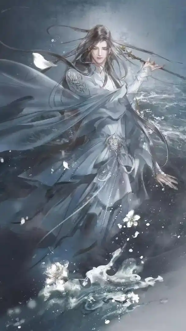 古风插画,黑白灰的运用恰到好处,精准展现出武侠世界的大气恢宏