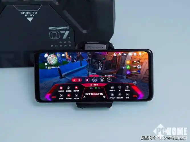 腾讯rog游戏手机7 pro图集 简约斜切延续家族式设计_区域_进行了_接口