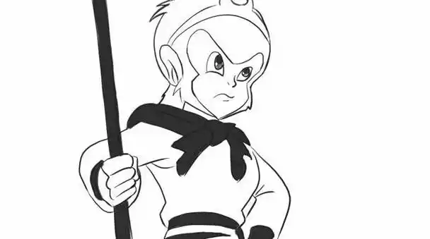 猴王简笔画-简笔画-369作文网