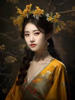 古装人物桂花摄影