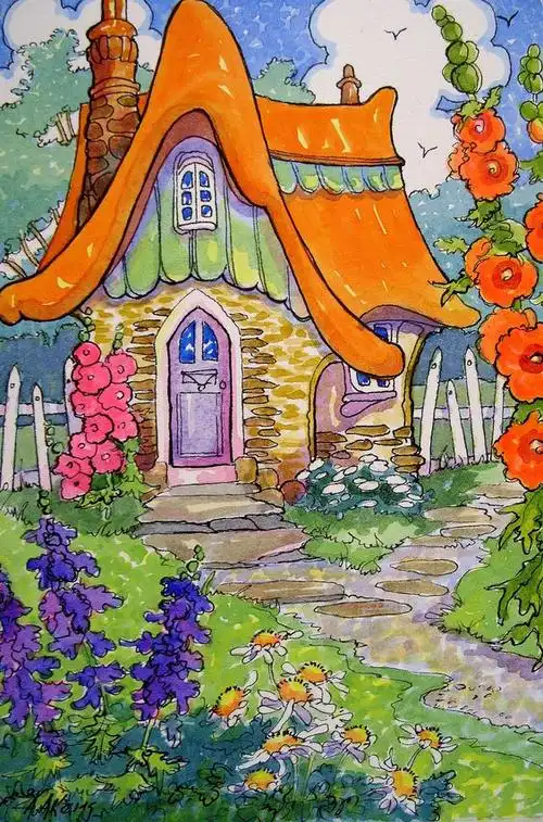 美丽的房子简笔画 美丽的房子简笔画彩色