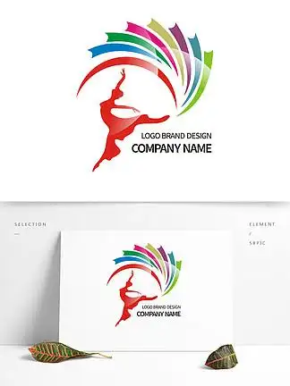 简约创意舞蹈logo艺术学校标志设计