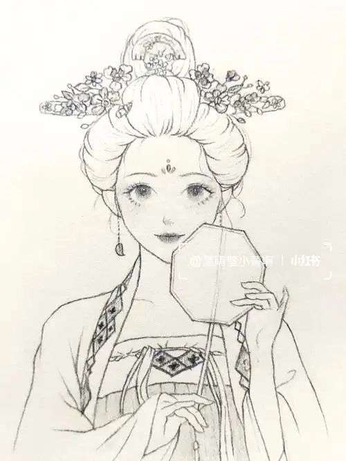 古风人物线稿含步骤图