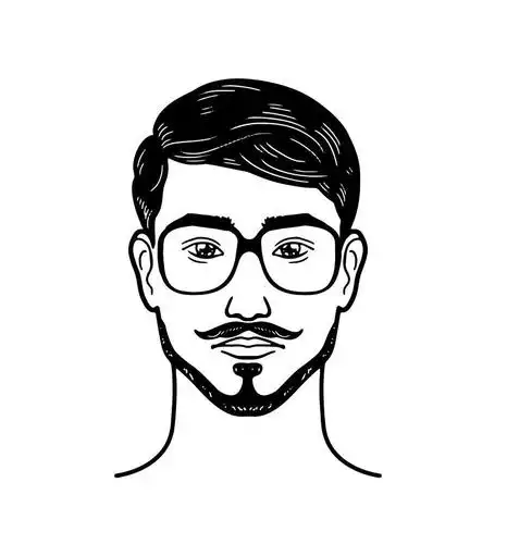 矢量设计大胡子男人复古图像