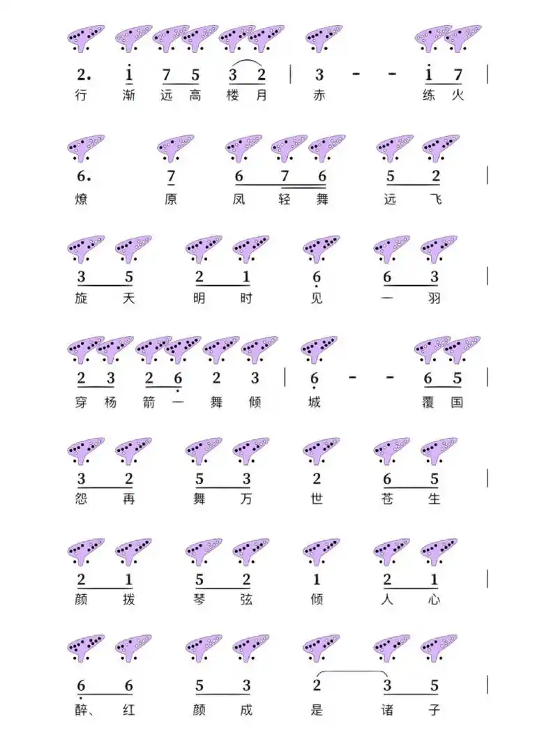 「飞雪玉花」12孔陶笛 简谱分享 应粉丝需求, 飞雪玉花送给你, 自行领