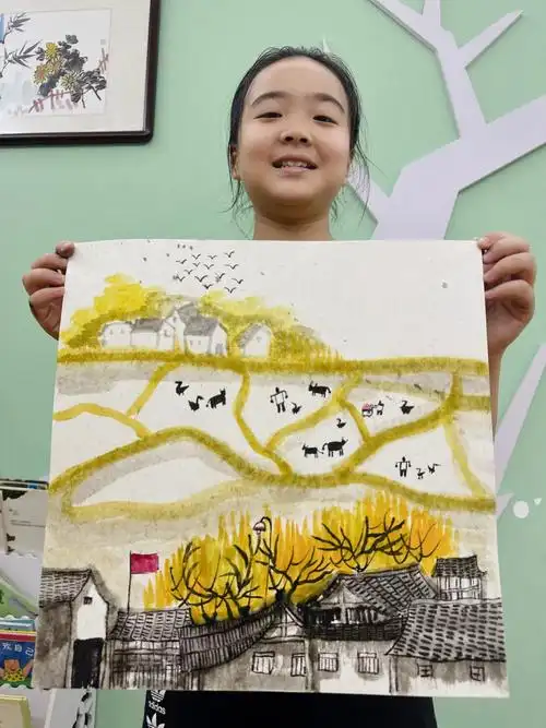 兴墨堂儿童山水画金秋十月