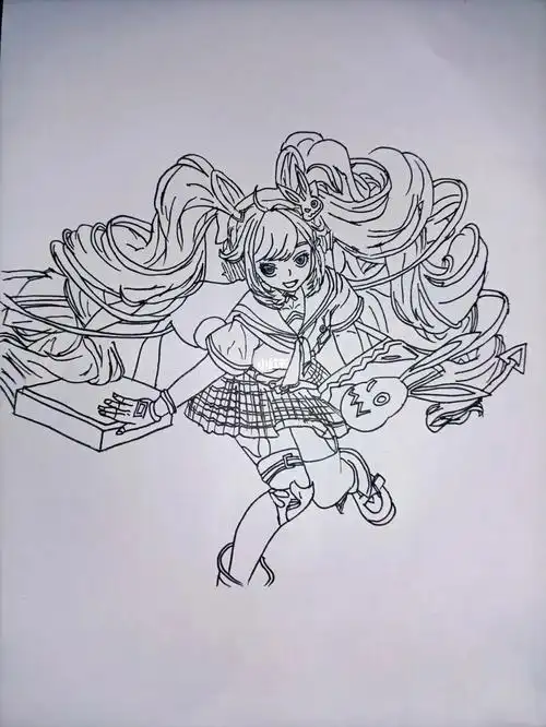 手绘临摹  #王者荣耀 #安琪拉时之奇旅  #安琪拉 #王者荣耀人物绘画