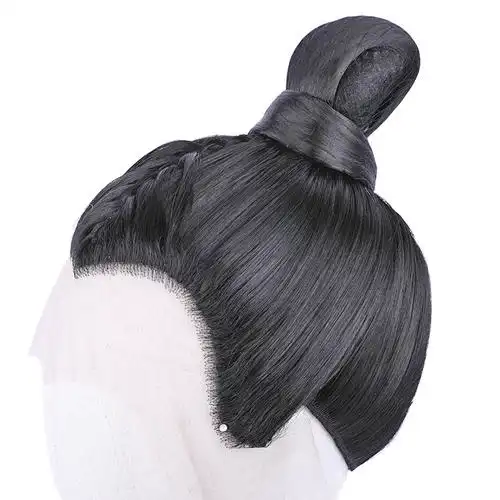 古装书生辫子束发假发唐朝发髻发套影视表演男士日常整顶假发